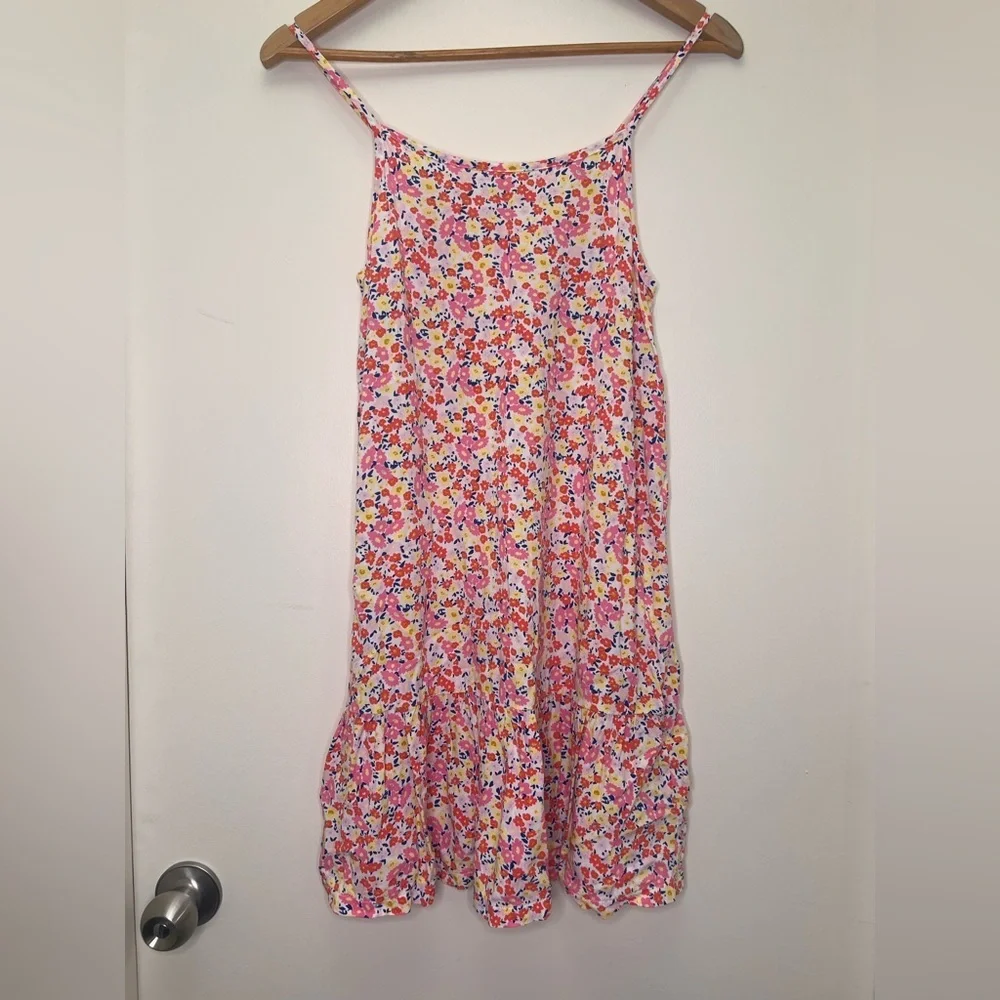 Old Navy Girls Floral Sundress XL 14-16 Pink Spring Summer Dress Cottagecore